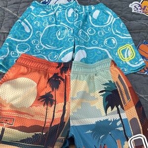 Kids Graphic Bubble and Sunset Shorts 2 pair